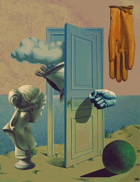 Funny Surreal Art, Surrealism Art Movement, Door Collage Art, Surreal Architecture Art, Curiosity Painting, Futurism Art Painting, Surrealist Art Surrealism Paintings, Parallel Universe Art, Famous Surrealism