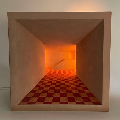 Dreamcore Room, Room Perspective, Art Diorama, Describe Her, Checkerboard Floor, Forced Perspective, Art Gallery Interior, Cool Album Covers, Architectural Sculpture