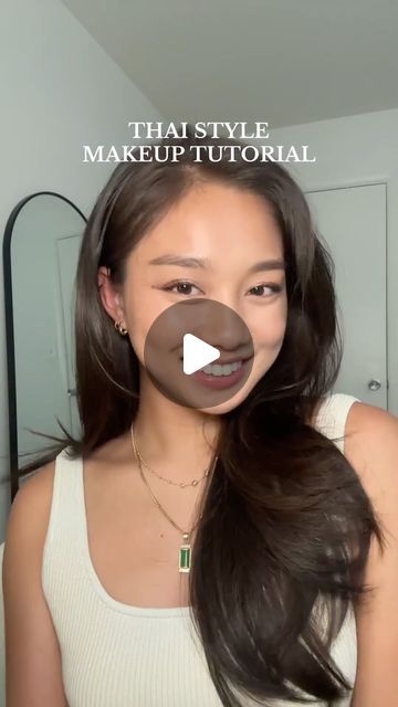 Thai Makeup Tutorial, Vietnamese Makeup, Thai Makeup, Inspired Makeup, Thai Style, Asian Makeup, Makeup Routine, Makeup Inspiration, Makeup Tutorial