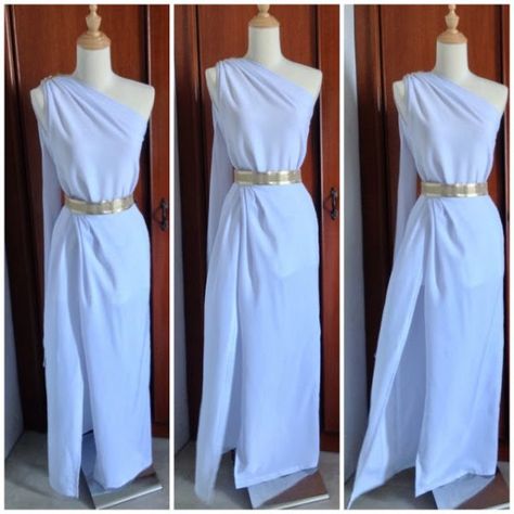 39 Last Minute DIY Halloween Costumes To Petrify and Please Diy Toga, Greek Goddess Costume Diy, Goddess Costume Diy, Greek Goddess Outfit, Greece Costume, Athena Costume, Greek God Costume, Toga Costume, Greek Goddess Dress