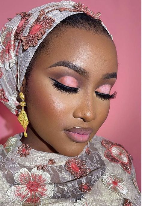 Nigerian makeup 🇳🇬 #makeup #nigerian Nigerian Owambe Makeup, Formal Makeup Inspiration, Nigerian Makeup, Ankara Short, Ankara Short Gown Styles, Face Study, Casual Makeup, African Inspired Clothing, Makeup Board