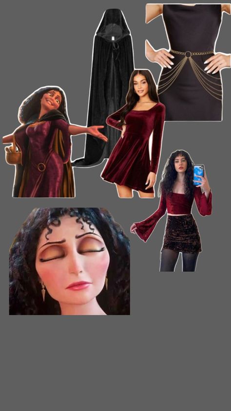 Mother Gothel Costume, Gothel Costume, Diy Group Halloween Costumes, Mother Gothel, Trendy Halloween Costumes, Disney Inspired Outfits, Glo Up, Group Halloween Costumes, Halloween Inspo