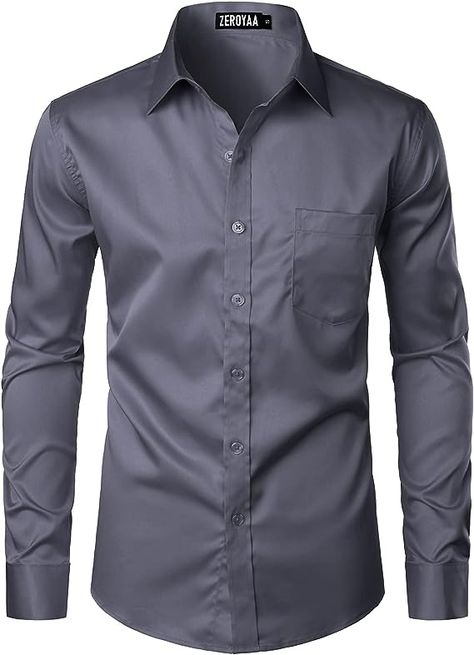 ZEROYAA Men's Urban Stylish Casual Business Slim Fit Long Sleeve Button Up Dress Shirt with Pocket ZLCL29 Royal Small at Amazon Men’s Clothing store Urban Style Design, Long Sleeve Button Up Dress, Mandarin Collar Shirt, Shirt With Pocket, Rugged Men, Winter Knit Hats, Slim Fit Dress Shirts, Money Transfer, Loose Fitting Tops