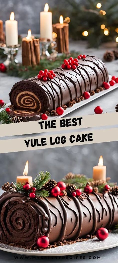 Yule Log Chocolate, Christmas Chocolate Log Cake, Swiss Roll Yule Log, Holiday Yule Log Cake, Yuletide Log Cake, Yule Logs Centerpiece, Christmas Chocolate Log, Christmas Swiss Roll Cake Yule Log, Xmas Log Cake