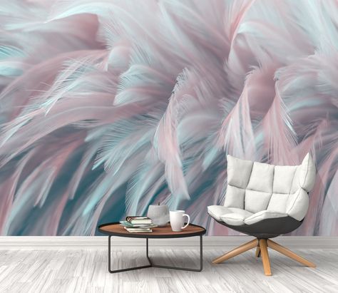 3d Wallpaper White, Wallpaper Toronto, 3d Wallpaper Design, Kindergarten Wallpaper, 3d Wallpaper For Walls, Feather Wallpaper, 3d Wall Murals, Custom Wall Murals, Feather Wall