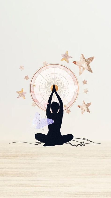 Meditation Images Beautiful, Yoga Wallpaper Iphone, Iphone Wallpaper Yoga, Mindfullness Aesthetic, Woman Phone Wallpaper, Meditation Background, Meditation Graphic, Meditating Woman, Background Yoga