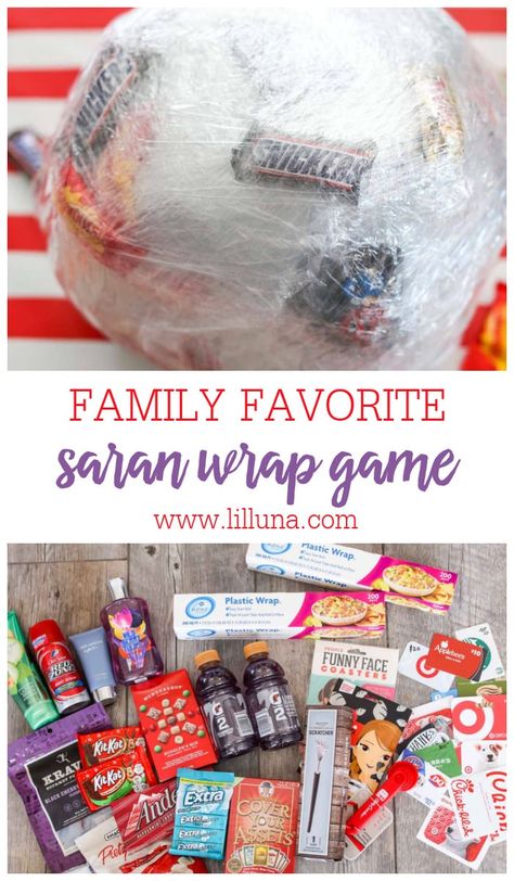 The Saran Wrap Ball Game is the most fun and entertaining holiday game out there. Guests get to unwrap a saran wrap ball filled with prizes! #saranwrapballgame #party #game #wrapballgame Birthday Party Prizes, Wrap Ball Game, Saran Wrap Ball, Saran Wrap Game, Saran Wrap Ball Game, Fun Family Christmas Games, Room Parent, Christmas Gift Games, Xmas Games