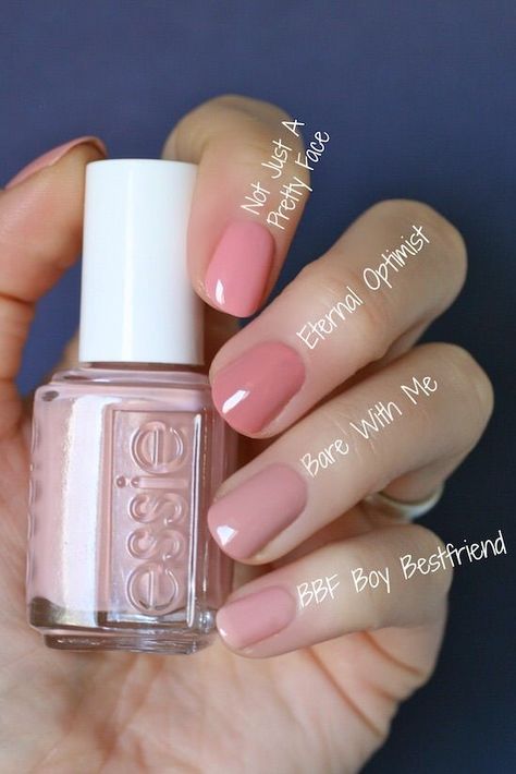 Essie Wild Nude Collection : Swatches & Comparisons | Essie Envy | Bloglovin’ Spring Nail Polish Colors, Essie Nail Polish Colors, Essie Nail Colors, Spring Nail Polish, Nails Yellow, Spring Nail Colors, Pink Nail Polish, Essie Nail Polish, Essie Nail