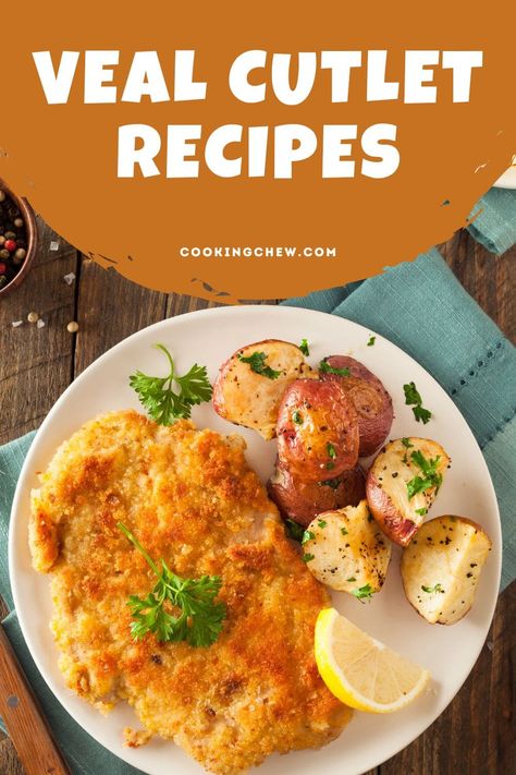 Veal Recipes Easy, Veal Cutlet Recipes Easy, Breaded Veal Cutlets Recipes, Ground Veal Recipes, Veal Piccata Recipe, Scallopini Recipes, How To Cook Veal, Veal Scallopini Recipes, Veal Cutlet Recipes