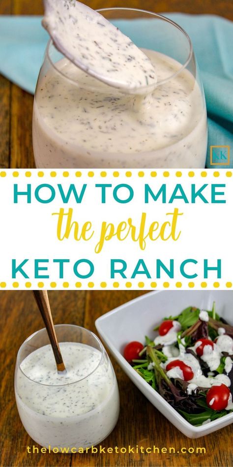 KETO RANCH DRESSING MIX: Whether you make dressing or dip or just use it as a seasoning mix, this Keto Ranch Dressing mix deserves a place in your pantry. It’s a snap to put together and perfect to have on hand. Mix up a batch today! Keto Ranch Dressing Recipe, Keto Ranch Dressing, Keto Ranch, Keto Salad Dressing, Keto Sauces, Ranch Dressing Recipe, Low Carb Diets, Ranch Dressing Mix, Recetas Keto