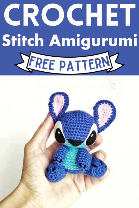 Crochet Stitch Amigurumi, Stitch Amigurumi, Yarn Stitches, Stitch Stuffed Animal, Lilo And Stitch Movie, Lilo And Stitch Characters, Magic Rings, Stitch Movie, Tiny Toys