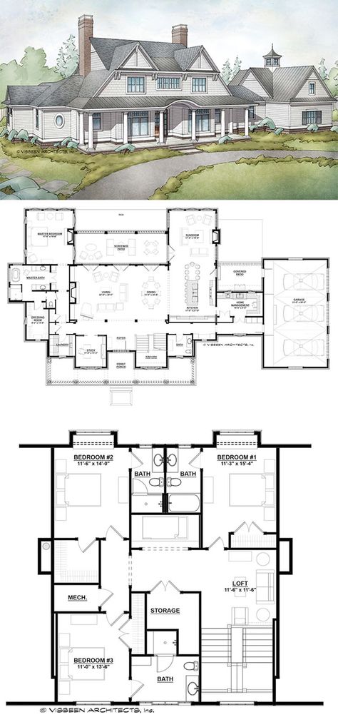 7 Most Popular Farmhouse Plans With Pictures - Nikki's Plate Farmhouse Blueprints, Restoration House, Home In The Country, Farmhouse Floor Plans, Farmhouse House, Old Farm Houses, House Plans Farmhouse, Modern Farmhouse Plans, Industrial Farmhouse