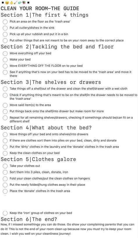 #Motivation #Trends #Inspiration #Inspo #HomeTrends #CreativeIdeas #Ideas Declutter Room Checklist, Deep Clean Your Room Checklist, Steps To Tidy Your Room, How To Deep Deep Clean Your Room, Organisation, Cleaning Routine Bedroom, How To Clean Your Room Really Good, How To Keep Clean Room, Clean Your Room Guide