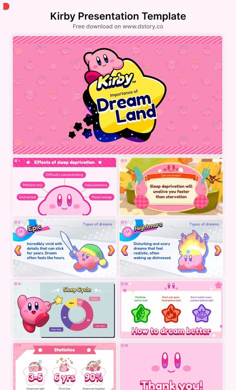 Kirby Dream Land PowerPoint Presentation Temp Powerpoint Slides Template Free, Google Slide Layout Ideas, Google Ppt Template, Google Slides Design Ideas, Kirby Template, Canva Slides Template, Google Slide Layout, Power Point Idea, Cute Google Slides Templates