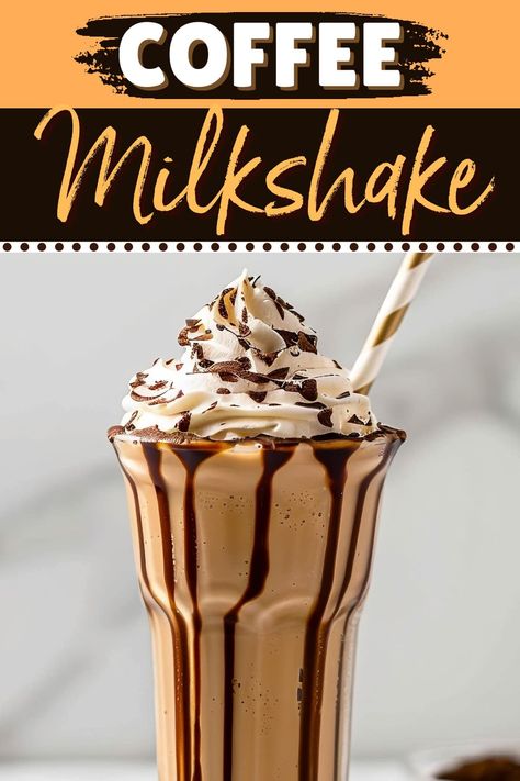 This insanely good coffee milkshake is wonderfully rich and flavorful. Plus, it’s ready in just five minutes, so it’s the ideal afternoon pick-me-up. Chocolate Coffee Shake, Coffee And Ice Cream Drinks, Espresso Milkshake, Coffee Ideas Recipes, Coffee Shake Recipe, Shirley Bennett, Milkshakes Recipes, Frappe Recipes, Coffee Milkshake Recipe