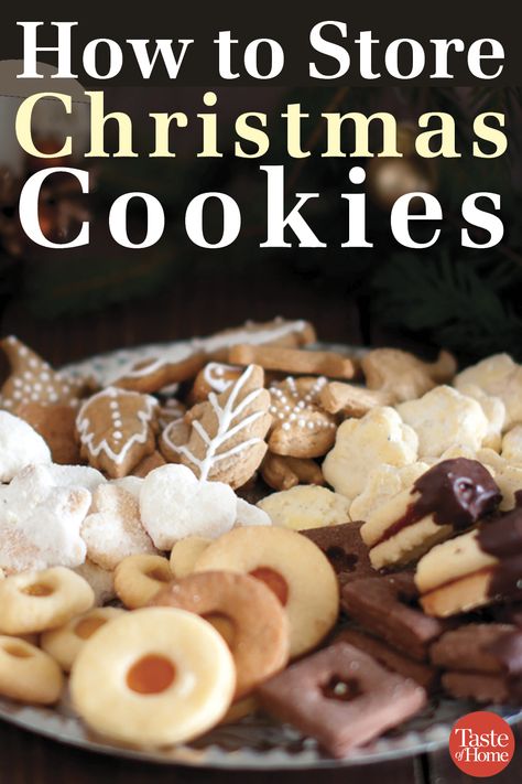 Store Cookies, Fruit Cake Cookies, Frozen Christmas, Frozen Cookies, Delicious Cookie Recipes, Xmas Cookies, Storing Cookies, How To Store, Cookie Mix