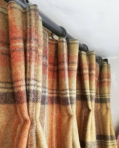 Wool Blanket Curtains, Autumn Curtains, 90s Farmhouse, Wool Curtains, Midcentury Cottage, Blanket Curtains, Fall Curtains, Winter Curtains, Cabin Curtains