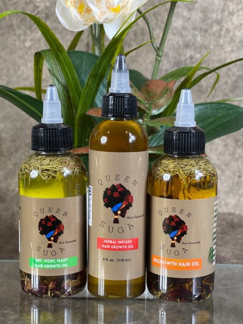 Hair growth oils formulated just for your needs. 

Suffer from dandruff, eczema, psoriasis, alopecia, hair loss due to wigs, braiding, or just want to retain length?  One of these three oils is the solution to your problem. Visual results in as little as 7 to 10 days. Suga Hair, Hair Growth Oil Small Business, Hair Oil Advertisement, Hair Oil Organic, Herbal Hair Oil Label Design, Herbal Infused Oil, Herbal Hair Growth Oil, Herbal Hair Oil, Hair Growth Oils