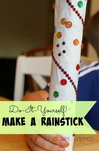 Make a Rainstick -- Learning about the Rainforest? Sense of Hearing?  Or just need something fun to do.... make your own rainstick with a few simple materials! Diy Rainstick, Diy Rain Stick, Rain Stick Craft, Rain Stick Crafts, Rainforest Classroom, Rainforest Crafts, Rainforest Activities, Sense Of Hearing, Senses Preschool