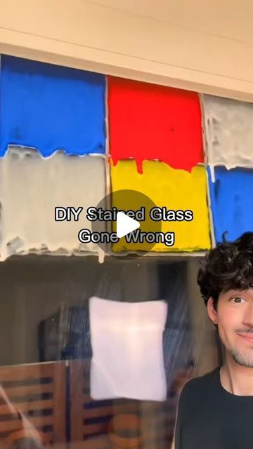 Diy Stained Glass Window Paint, Diy Stained Glass Paint, Gallery Glass Ideas Diy, Diy Faux Stained Glass Window, Faux Stained Glass Diy, Stained Glass Tutorial, Stained Glass Corner, Modern Stained Glass Panels, Painting On Glass Windows