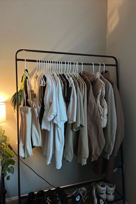 brightroom target clothing rack brings rooms to life Black Clothing Rack, Clothes Rack Bedroom, Target Clothing, Neutral Closet, Clothing Rack Bedroom, Minimalist Clothes, Diy Clothes Rack, Closet Rack, Clothing Aesthetic