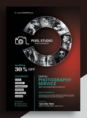 Photography Posters Design, Ads Flyer Design, Photography Banner Design Graphics, Flyer Design Photography, Poster Photography Design, Photography Flyers Ideas, Photographer Advertising Ideas, Photography Flyer Design Creative, Graphic Design Flyer Ideas