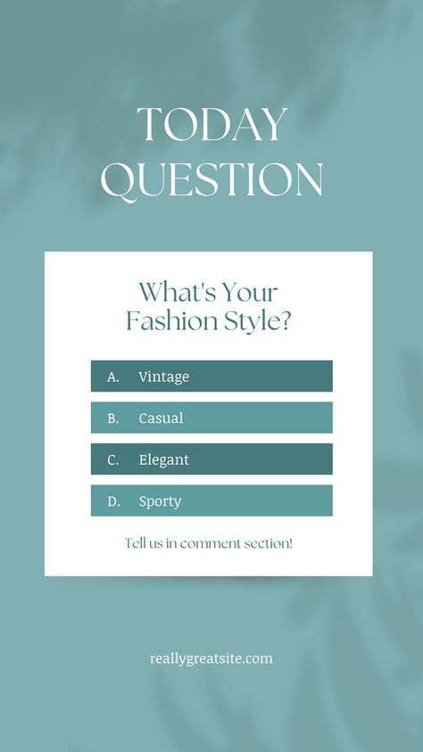 Mint Minimalist Fashion Option Question Instagram Story Canva Template😁#InstagramStoryTemplates #FreeDesignResources #SocialMediaTemplates #CreativeContentIdeas #PinterestInspiration Fashion Interactive Posts, Instagram Story Post Template, Story Ideas Instagram Questions, Fashion Quiz Instagram, Fashion Questions Instagram, Interactive Instagram Story Ideas For Brands, New Post On Instagram Story, Minimalistic Story Ideas, Instagram Story Ideas Company