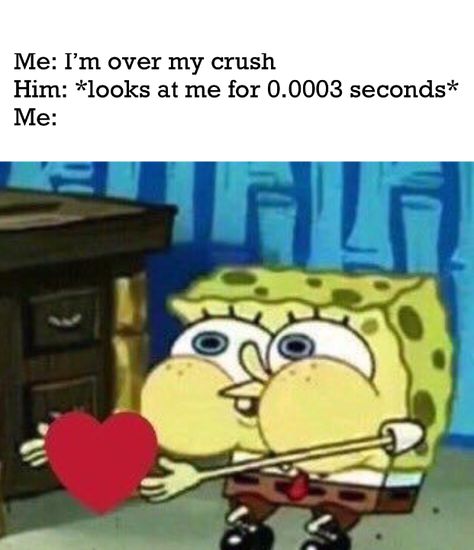 Angel Meme, Memes Crush, Funny Crush Memes, Funny Spongebob Memes, Memes For Him, Crush Humor, Crush Memes, Relatable Crush Posts, Boyfriend Memes