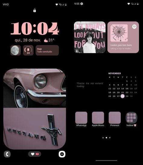 my home screen and lock screen customization 💞🎟 Samsung Home Screen Ideas, Lock Screen Customization, Pink Home Screen, Samsung Home, Aesthetic Ideas, Aesthetic Phone, Home Screen, Phone Themes, Lock Screen