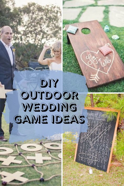 Best Outdoor Wedding Games + Fun Confetti Cannons - Fun Party Pop Outdoor Wedding Activities, Yard Games For Adults, Adding Games, Yard Games Wedding, Diy Wedding Games, Wedding Yard Games, Outdoor Wedding Games, Outdoor Games Adults, Outdoor Yard Games