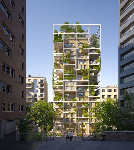 France Landscape, Master Thesis, Urban Habitat, Vertical Garden Design, Green Facade, Olafur Eliasson, Mix Use Building, Areas Verdes, Paris Images