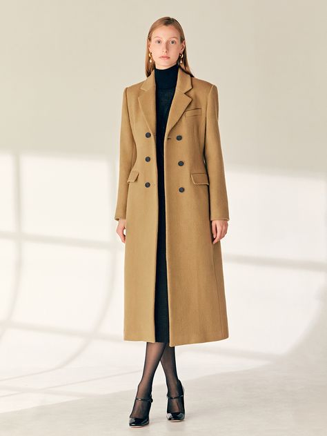 Casual Leather Jacket Outfit, Curve Line, Camel Coat Outfit, Business Attire Women, Trench Coat Outfit, Cute Coats, Longline Coat, Classic Trench Coat, Long Wool Coat