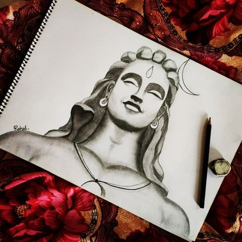 Drawing Ideas With Deep Meanings, Shiv Shakti Art, Shivji Sketch, Shivji Drawing, Mahadev Ji, Pencil Sketches Easy, Sketch Images, Pencil Drawing Images, Apj Quotes