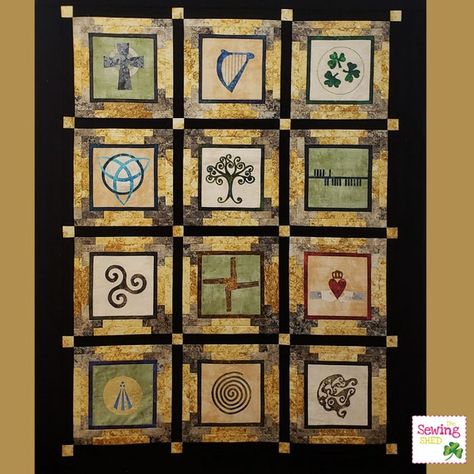 Ancient Celtic Symbols, Sewing Shed, Ancient Irish, Celtic Quilt, Quilt Pattern Book, Art Pdf, Beautiful Symbols, Art Ancien, Irish Art