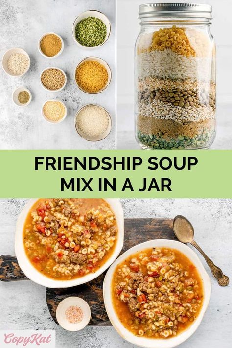 Jarred Soup Mix Gift Ideas, Friendship Soup Mix In A Jar Recipe, Soup Seasoning Mixes, Beef Barley Soup Mix In A Jar, Homemade Canned Soup Recipes, Dry Jar Mixes, Soup In A Bag Recipe Dry Mixes, Dry Soup In A Jar, Layered Soup Mix In A Jar