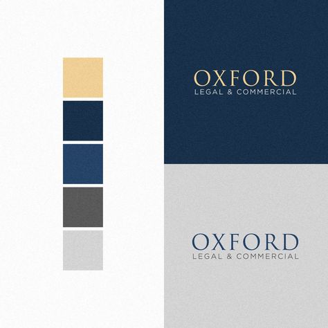 Oxford LC - High End Brand Identity Design (Inc Logo) OLC Monogram Nautical Theme Compass Navy Gold White Color Palette, Color Palette Dashboard, Blue And Silver Colour Palette, Color Palette Gold Blue, Colour Palette For Logo Design, Blue And Gold Logo Design, High End Colour Palette, Dark Blue Brand Identity, Oxford Blue Color Palette