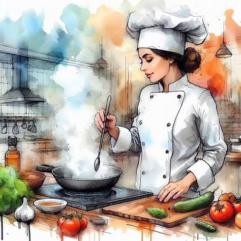 Premium Photo | The Art of Cooking A Chefs Passionate Creation Food Dp, Chef Photo, Girly Anime, Chef Images, Chef Pictures, Kitchen Cartoon, Standards Quotes, Cook Pictures, Chef Uniforms