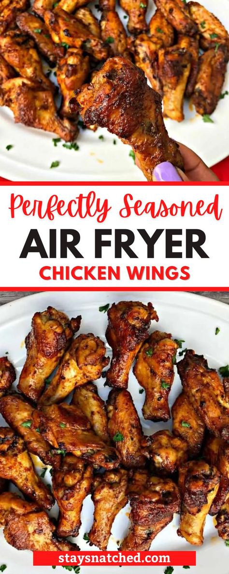 Chicken Hot Wings, Air Fryer Recipes Chicken Wings, Chicken Wing Seasoning, Chicken Wing Marinade, Best Chicken Wing Recipe, Air Fry Chicken Wings, Hot Wing Recipe, Air Fryer Wings, Low Carb Food