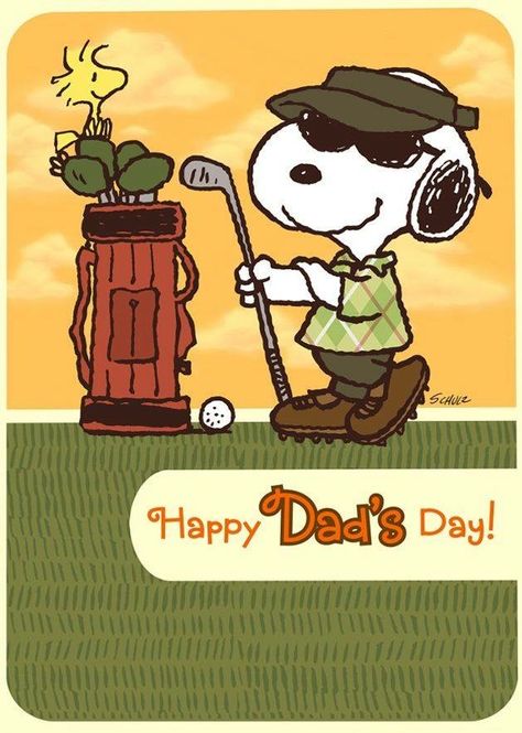 Happy Dad's Day - Snoopy and Woodstock Playing Golf Golf Card Game, Woodstock Snoopy, Golf School, Miniature Golf Course, Golf Art, Golf Party, Golf Quotes, Snoopy Quotes, Snoopy Pictures