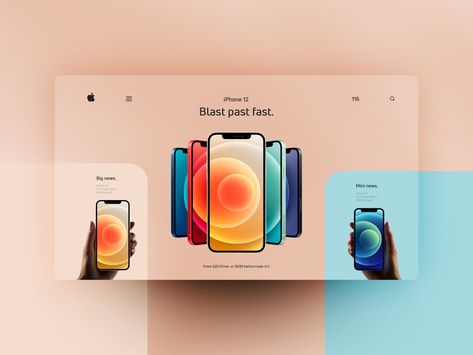 iPhone 12 by Maxim Nilov on Dribbble Apple Web, Iphone Store, Poster Template Design, Electronics Mini Projects, Website Design Layout, Motion Graphics Design, Iphone Design, Creative Poster Design, Web Layout Design