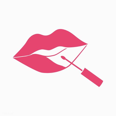 Liquid lipstick application vector | free image by rawpixel.com Liptint Logo Template Free, Liptint Logo Template, Lips Logo Branding, Liptint Logo Design Ideas, Lipstick Logo Design, Beauty Store Logo, Icon Makeup, Makeup Png, Greenscreen Ideas