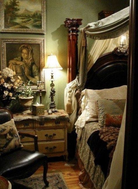 🌛🌞🔮whimsigothic🔮🌞🌜 — Green whimsigothic inspiration part 2 Part... Chic Bedroom Design, Stylish Bedroom Design, Romantic Home Decor, Shabby Chic Bathroom, Shabby Chic Bedroom, Shabby Chic Bedrooms, Romantic Bedroom, Design Exterior, Stylish Bedroom