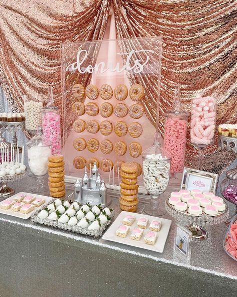 Candy Table Sweet 16 Display, Candy Table Ideas Quinceanera, Sweet Table For Sweet 16, Dessert And Candy Table Ideas, Quinceñera Dessert Table, Quinceañera Candy Table, Quince Sweets Table, Sweet 16 Sweets Table, Sweets Table Ideas Birthday