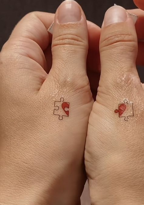 Love Him Tattoos For Women, Small Matching Tattoos Couples Simple, Forbidden Love Tattoo, Sis Tattoo, Wife Tattoos, Maching Tattoos, Couples Tattoo, Cute Matching Tattoos, Matching Friend Tattoos