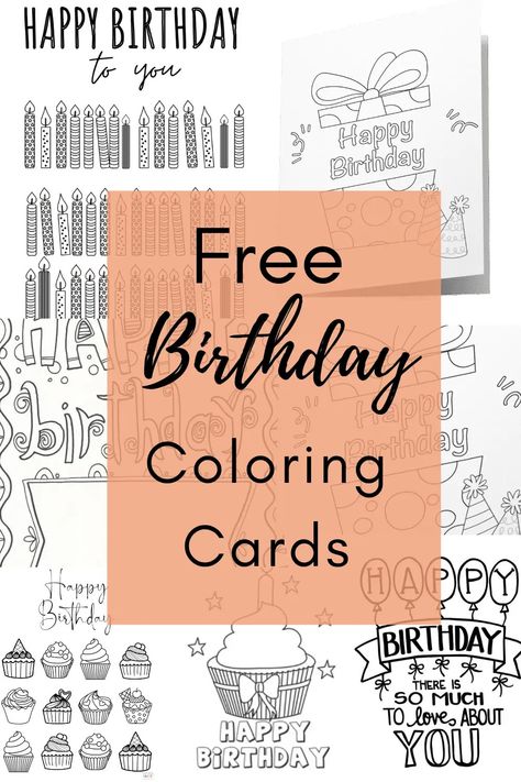 Printable birthday cards to color are a thoughtful to wish someone a Happy Birthday. Skip the store and get creative with these printable ones. Happy Birthday Free Printable, Coloring Birthday Cards, Grandpa Birthday Card, Birthday Card Template Free, Printable Birthday Cards, Free Happy Birthday Cards, Happy Birthday Free, Free Printable Birthday Cards, Birthday Cards To Print