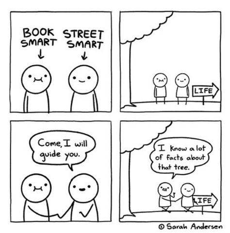 Sarah’s Scribbles Sarah's Scribbles, Sarah Andersen, Sarah Anderson, Book Smart, Street Smart, Smart Life, December 17, Colby, Comic Strip