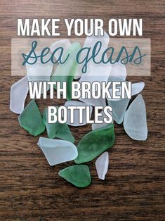 Sea Glass Diy, Broken Glass Crafts, Sea Glass Art Diy, Glass Art Techniques, Deco Marine, Broken Bottle, Beach Glass Crafts, Beach Glass Art, Glass Art Projects