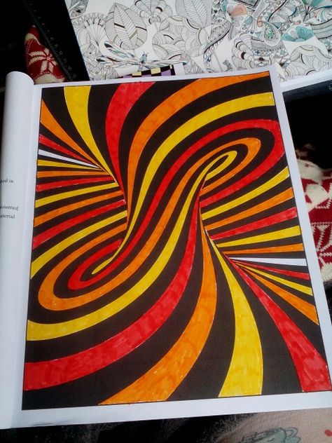 Illusions Drawings, Optical Illusions Drawings, Optical Illusion Drawing, Illusion Drawings, Psychadelic Art, Optical Illusion, Diy Art Painting, Art Therapy, Optical Illusions