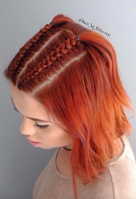 Quick Braided Hairstyles, Short Braids, Peinados Fáciles Para Cabello Corto, Curly Bob Hairstyles, Penteado Cabelo Curto, Cute Hairstyles For Short Hair, Hairstyles For Short Hair, Braids For Short Hair, Hairstyles For School