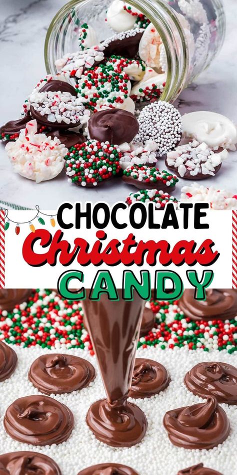 Chocolate Christmas Candy Easy Holiday Recipes Christmas, Chocolate Christmas Candy, Cookies Photo, Christmas Candy Easy, Christmas Candy Homemade, Easy Christmas Candy Recipes, Easy Candy Recipes, Princess Pinky Girl, Christmas Candy Gifts